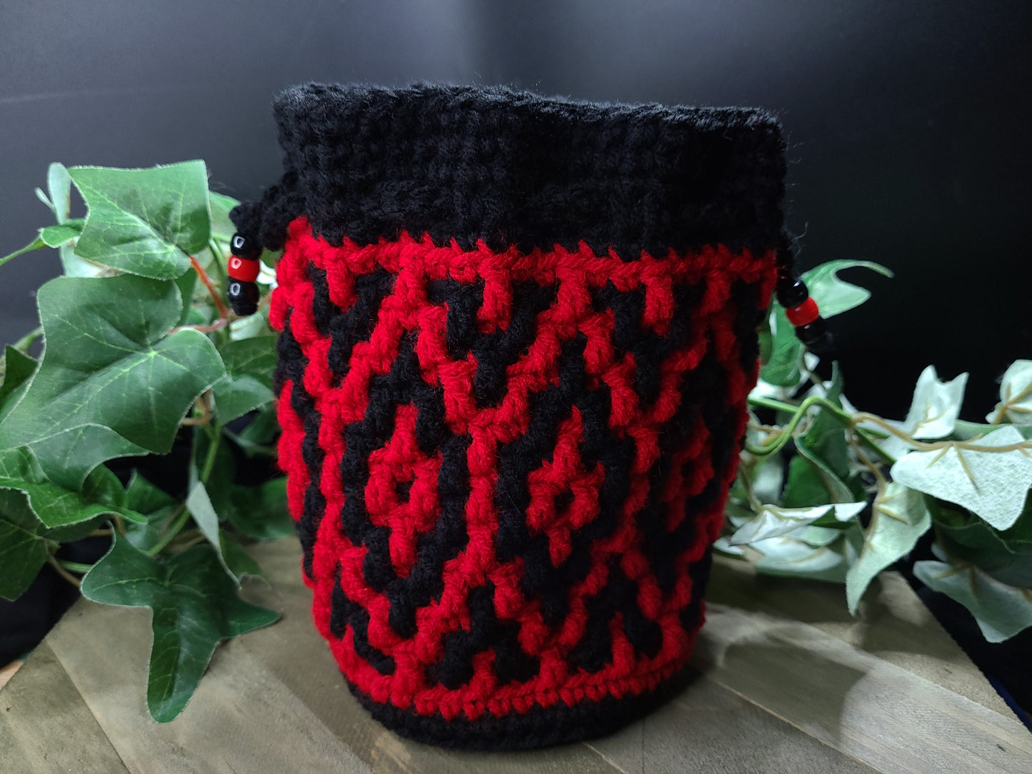 Dice Bag - Red/Black (Large)