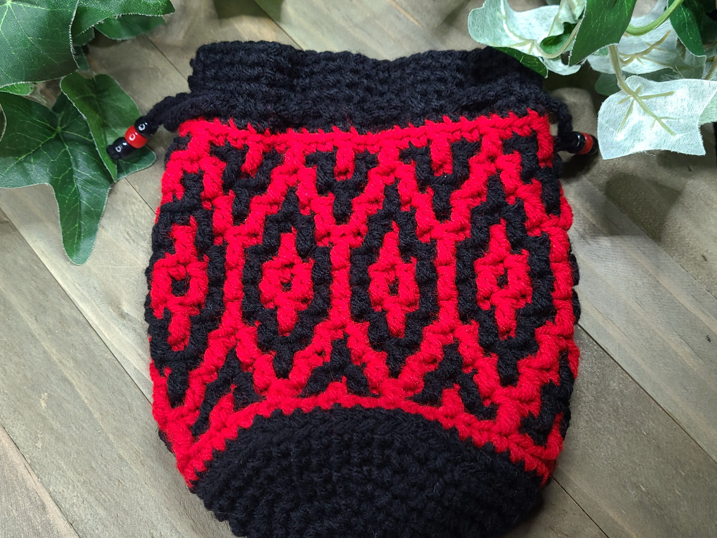 Dice Bag - Red/Black (Large)