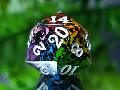 Rainbow Swirl D20