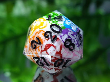 Rainbow Swirl - Inverted D20