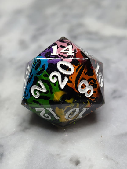 Rainbow Swirl D20